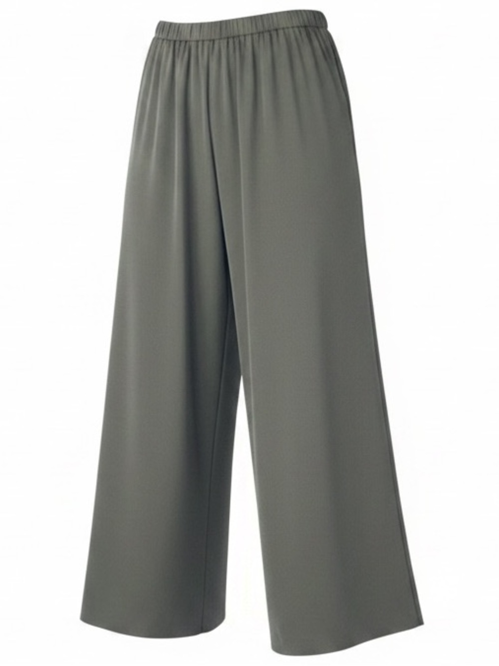 CIDER Elastic Waist Wide Leg Knit Trousers Curve & Plus in Olive Green Size 4X